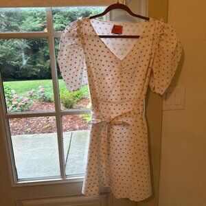 Kate Spade - white and pink polka dot dress